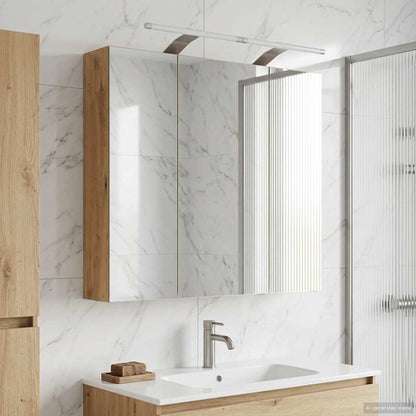 Bathroom Mirror Cabinet Artisian Oak 70 x 14.5 x 70 cm