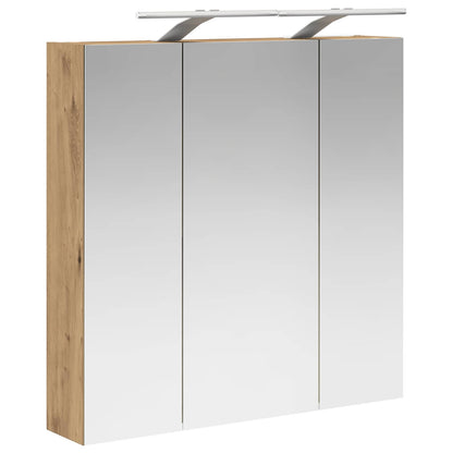 Bathroom Mirror Cabinet Artisian Oak 70 x 14.5 x 70 cm