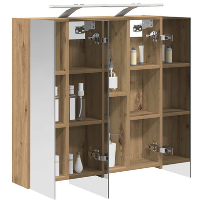 Bathroom Mirror Cabinet Artisian Oak 70 x 14.5 x 70 cm