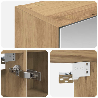 Bathroom Mirror Cabinet Artisian Oak 80 x 14.5 x 70 cm