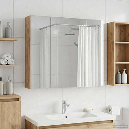 Bathroom Mirror Cabinet Artisian Oak 80 x 14.5 x 70 cm