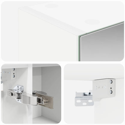 Bathroom Mirror Cabinet White 80 x 14.5 x 70 cm Engineered wood