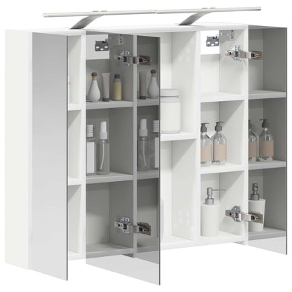 Bathroom Mirror Cabinet White 80 x 14.5 x 70 cm Engineered wood
