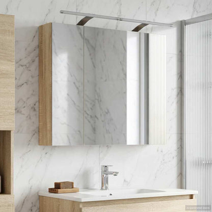 Bathroom Mirror Cabinet Sonoma Oak 80 x 14.5 x 70 cm