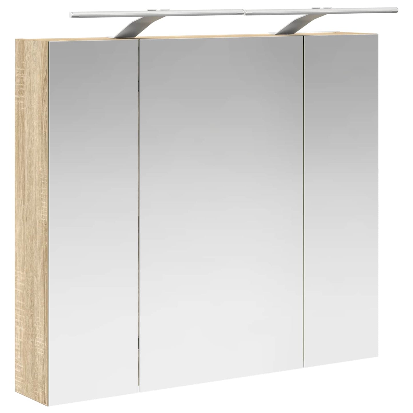 Bathroom Mirror Cabinet Sonoma Oak 80 x 14.5 x 70 cm