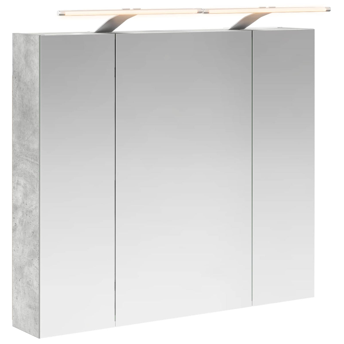 Bathroom Mirror Cabinet Concrete Grey 80 x 14.5 x 70 cm