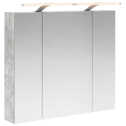 Bathroom Mirror Cabinet Concrete Grey 80 x 14.5 x 70 cm