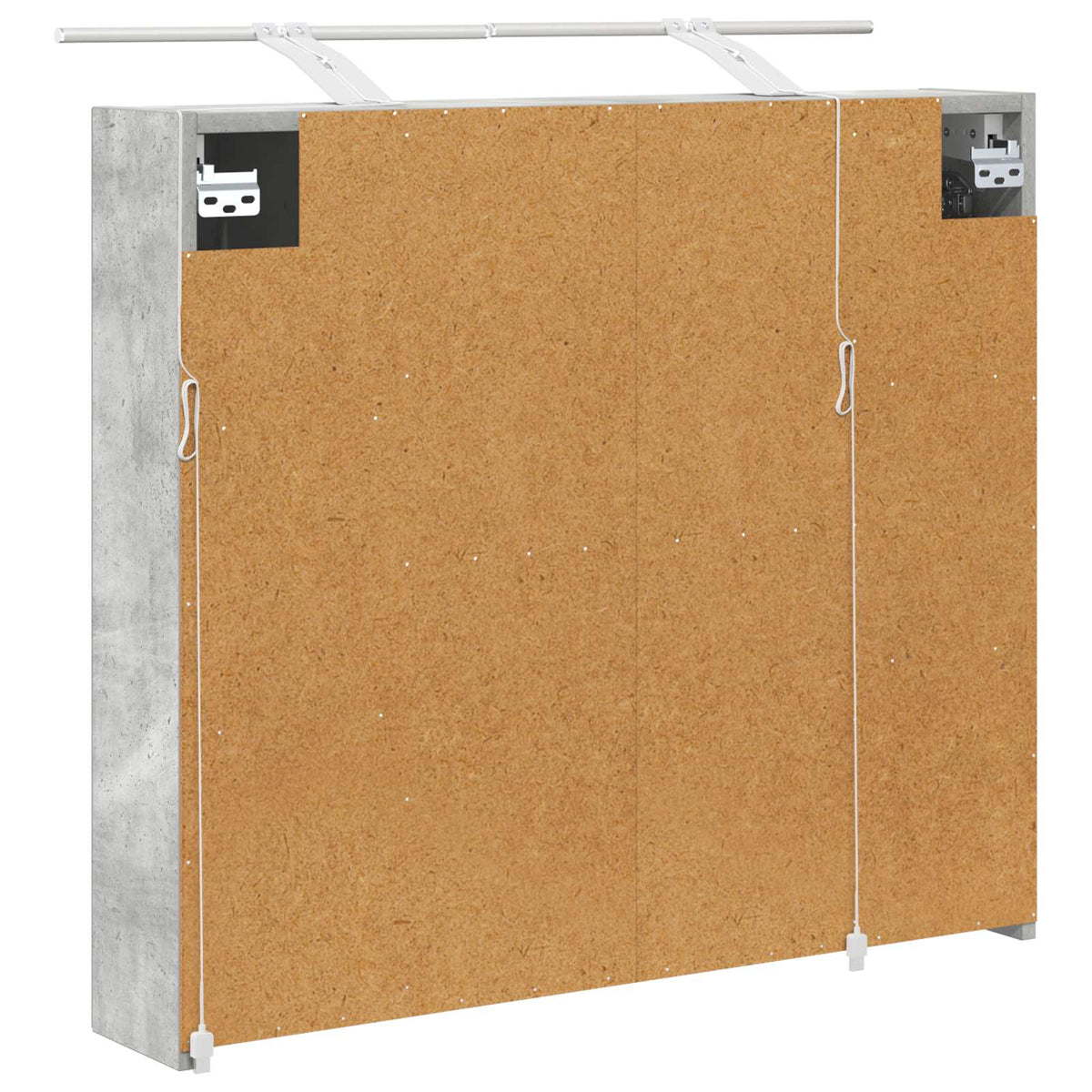 Bathroom Mirror Cabinet Concrete Grey 80 x 14.5 x 70 cm
