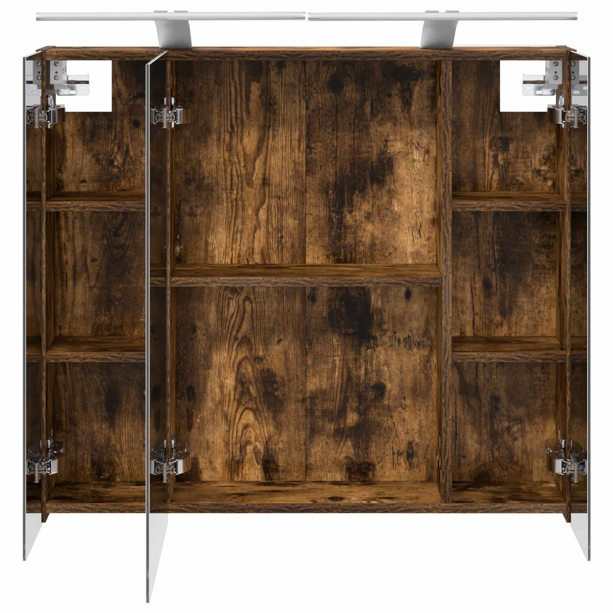 Bathroom Mirror Cabinet Smoked Oak 80 x 14.5 x 70 cm