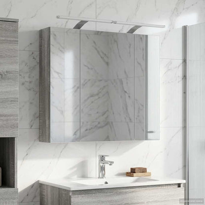 Bathroom Mirror Cabinet Grey Sonoma 80 x 14.5 x 70 cm