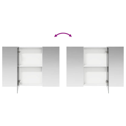 Bathroom Mirror Cabinet White 100 x 14.5 x 70 cm