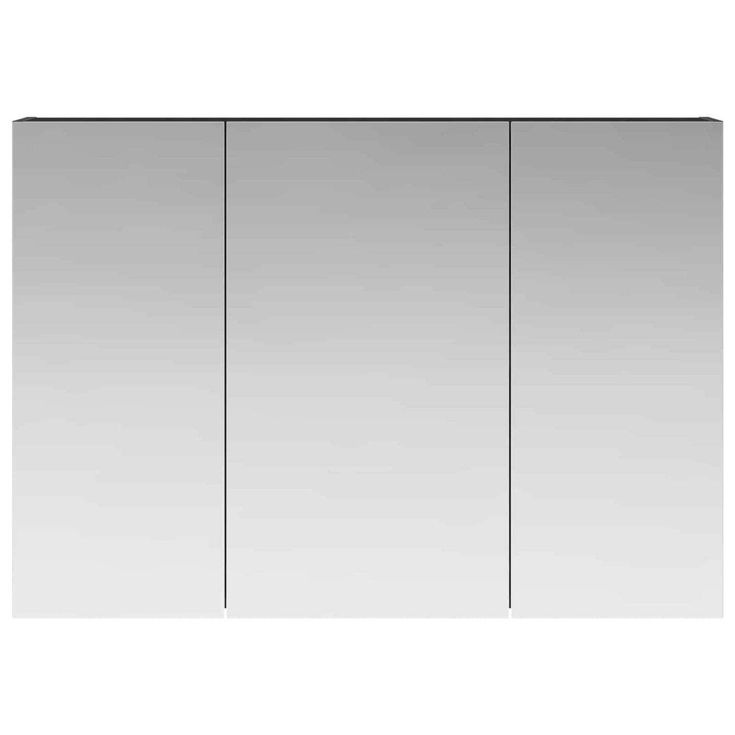 Bathroom Mirror Cabinet Black Oak 100 x 14.5 x 70 cm