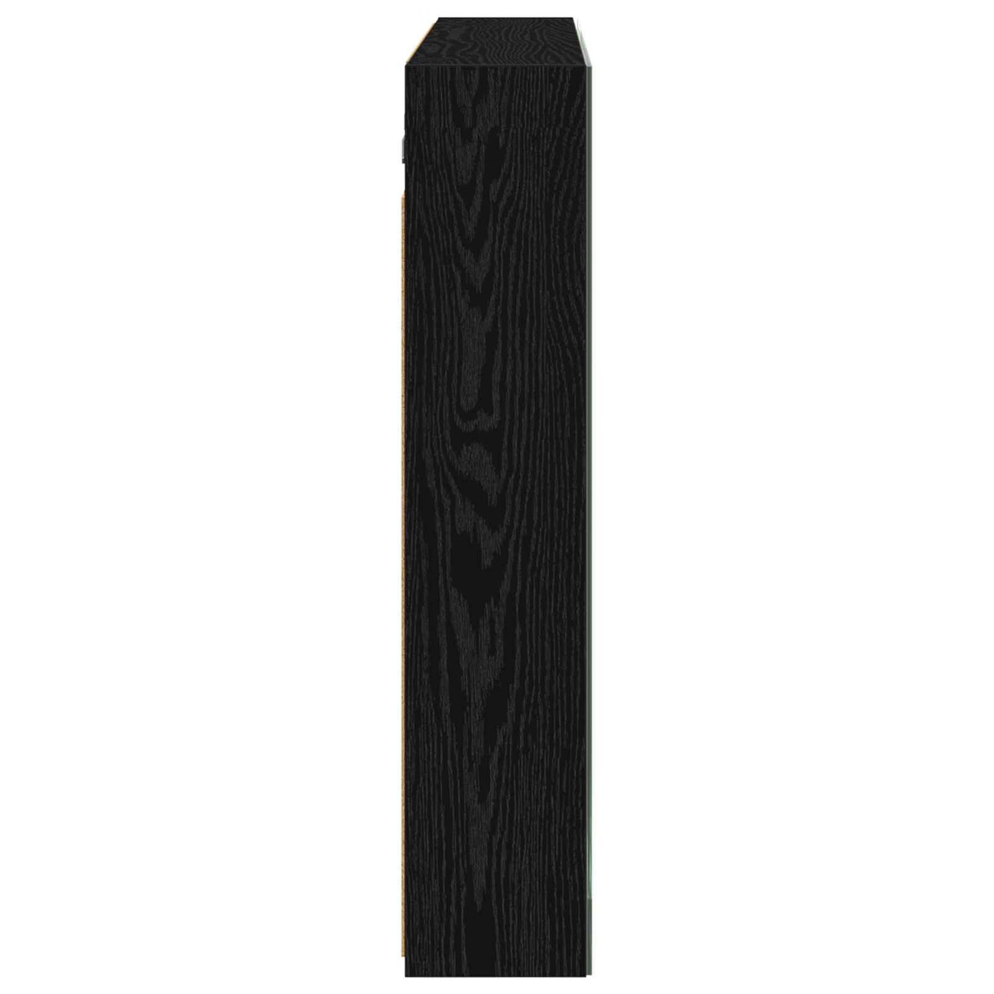 Bathroom Mirror Cabinet Black Oak 100 x 14.5 x 70 cm
