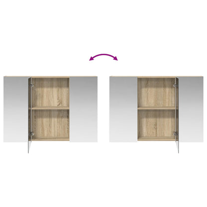 Bathroom Mirror Cabinet Sonoma Oak 100 x 14.5 x 70 cm