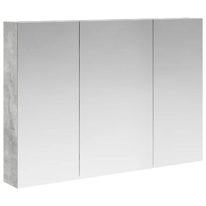 Bathroom Mirror Cabinet Concrete Grey 100 x 14.5 x 70 cm