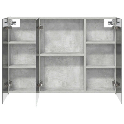 Bathroom Mirror Cabinet Concrete Grey 100 x 14.5 x 70 cm