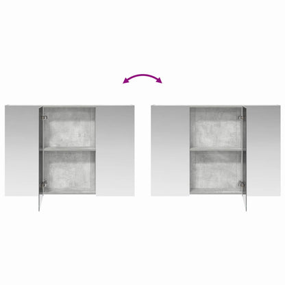 Bathroom Mirror Cabinet Concrete Grey 100 x 14.5 x 70 cm