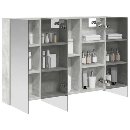 Bathroom Mirror Cabinet Concrete Grey 100 x 14.5 x 70 cm