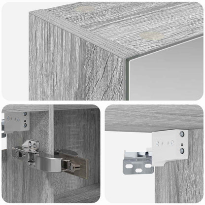Bathroom Mirror Cabinet Grey Sonoma 100 x 14.5 x 70 cm