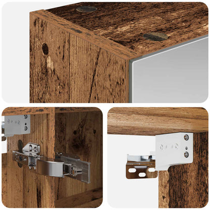 Bathroom Mirror Cabinet Old Wood 100 x 14.5 x 70 cm