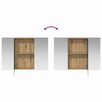 Bathroom Mirror Cabinet Artisian Oak 100 x 14.5 x 70 cm