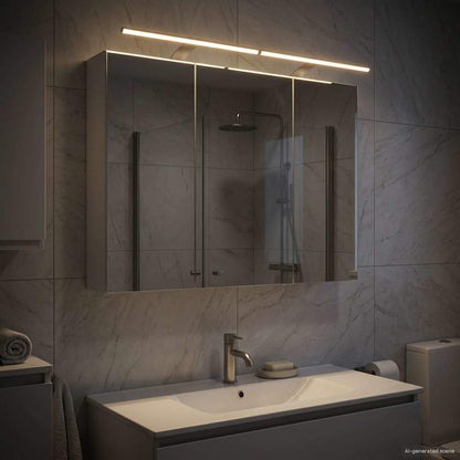 Bathroom Mirror Cabinet White 100 x 14.5 x 70 cm