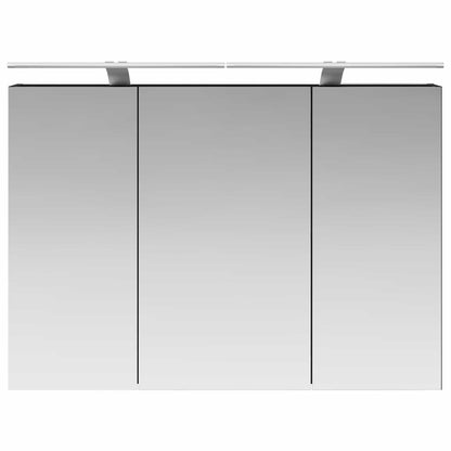Bathroom Mirror Cabinet Black Oak 100 x 14.5 x 70 cm