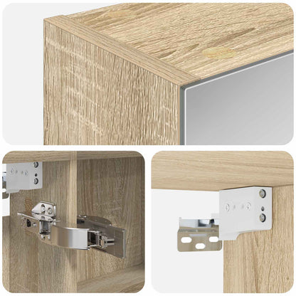 Bathroom Mirror Cabinet Sonoma Oak 100 x 14.5 x 70 cm
