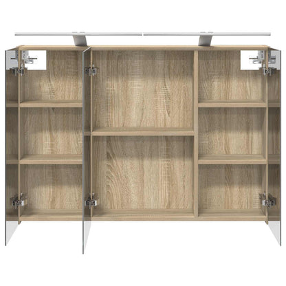 Bathroom Mirror Cabinet Sonoma Oak 100 x 14.5 x 70 cm