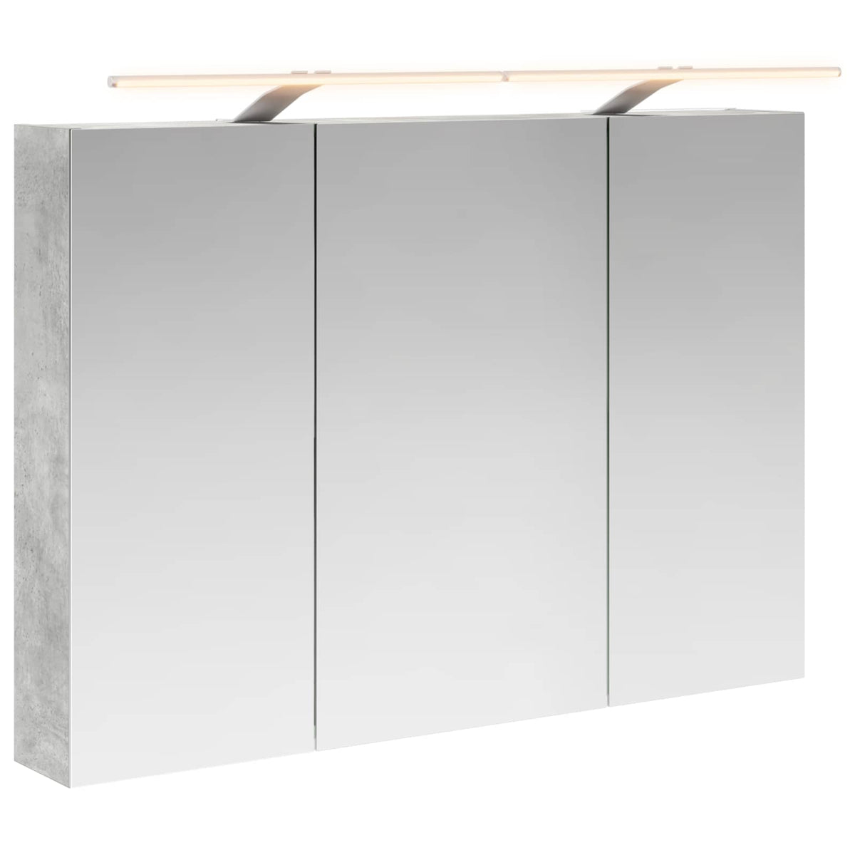 Bathroom Mirror Cabinet Concrete Grey 100 x 14.5 x 70 cm