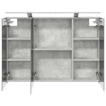 Bathroom Mirror Cabinet Concrete Grey 100 x 14.5 x 70 cm