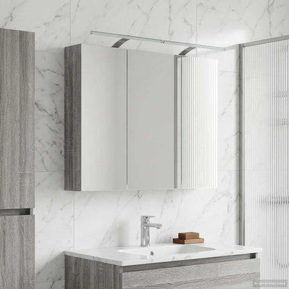 Bathroom Mirror Cabinet Grey Sonoma 100 x 14.5 x 70 cm