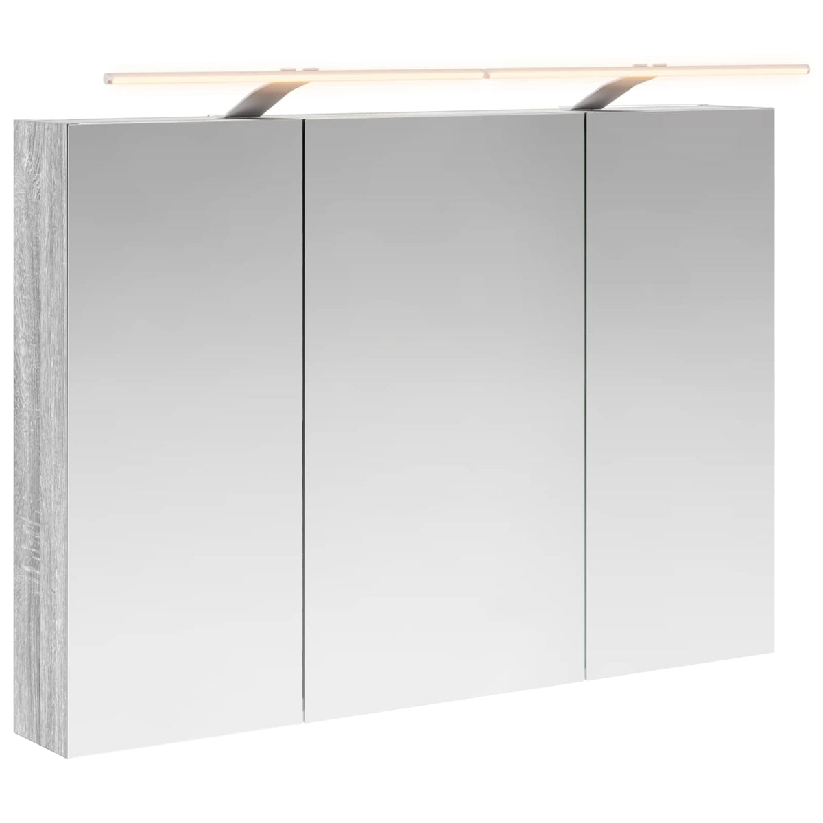 Bathroom Mirror Cabinet Grey Sonoma 100 x 14.5 x 70 cm