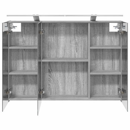 Bathroom Mirror Cabinet Grey Sonoma 100 x 14.5 x 70 cm
