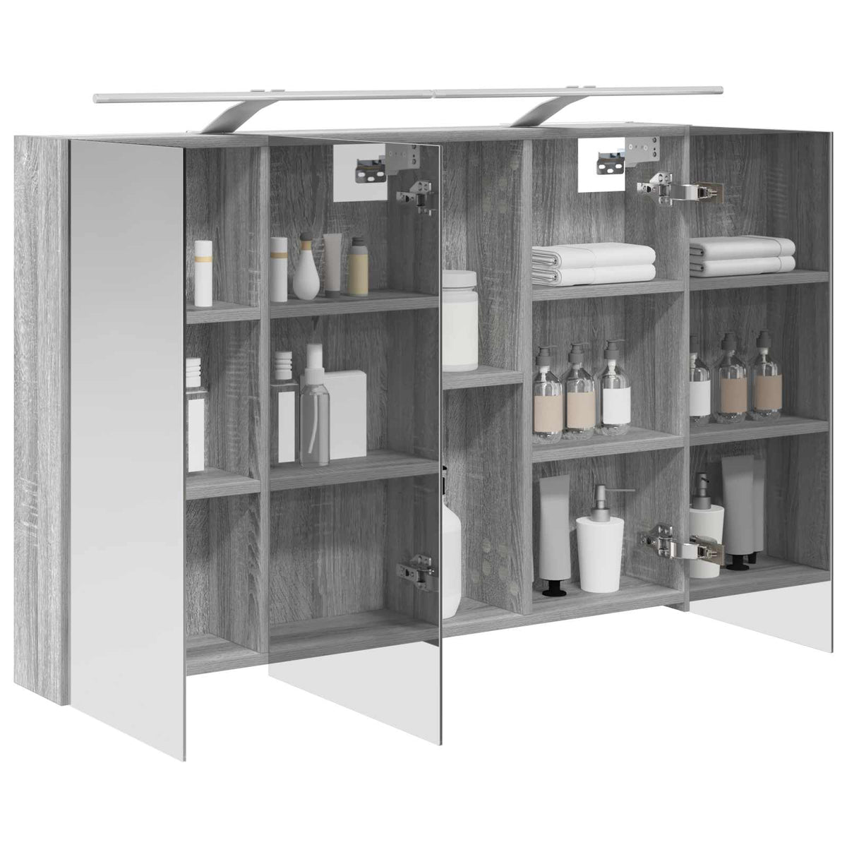 Bathroom Mirror Cabinet Grey Sonoma 100 x 14.5 x 70 cm