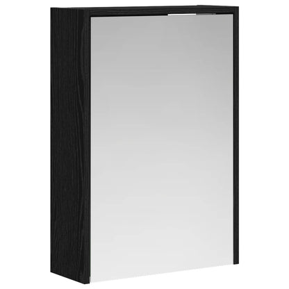 Bathroom Mirror Cabinet Black Oak 43 x 16 x 62.5 cm