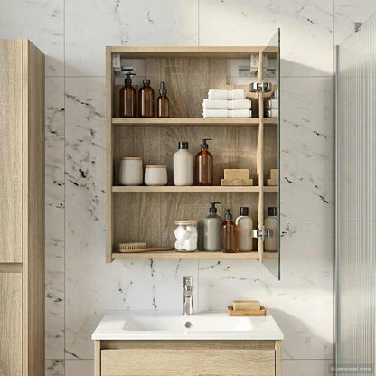 Bathroom Mirror Cabinet Sonoma Oak 43 x 16 x 62.5 cm