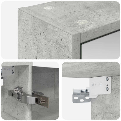 Bathroom Mirror Cabinet Concrete Grey 43 x 16 x 62.5 cm