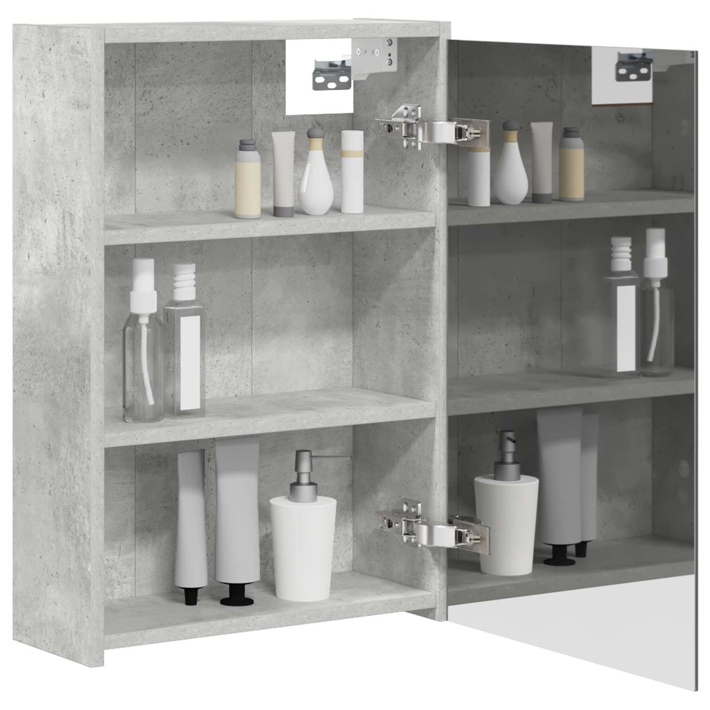 Bathroom Mirror Cabinet Concrete Grey 43 x 16 x 62.5 cm