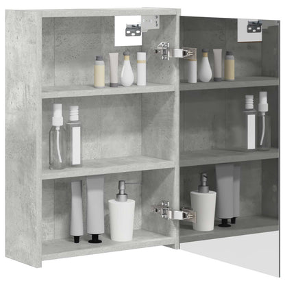 Bathroom Mirror Cabinet Concrete Grey 43 x 16 x 62.5 cm