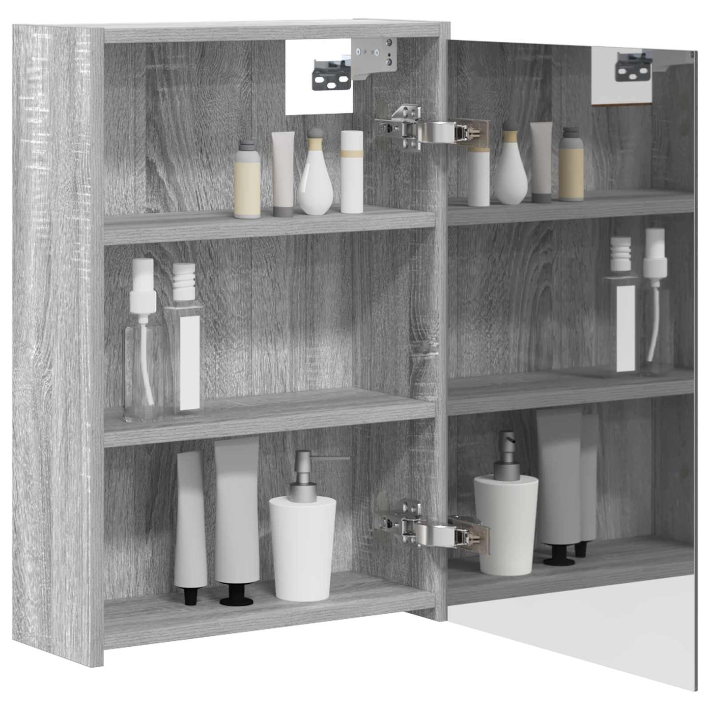 Bathroom Mirror Cabinet Grey Sonoma 43 x 16 x 62.5 cm