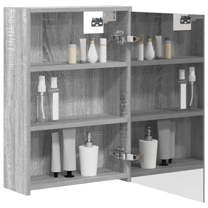 Bathroom Mirror Cabinet Grey Sonoma 43 x 16 x 62.5 cm