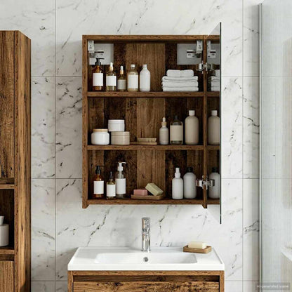 Bathroom Mirror Cabinet Old Wood 43 x 16 x 62.5 cm