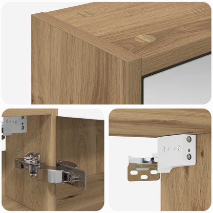 Bathroom Mirror Cabinet Artisian Oak 43 x 16 x 62.5 cm