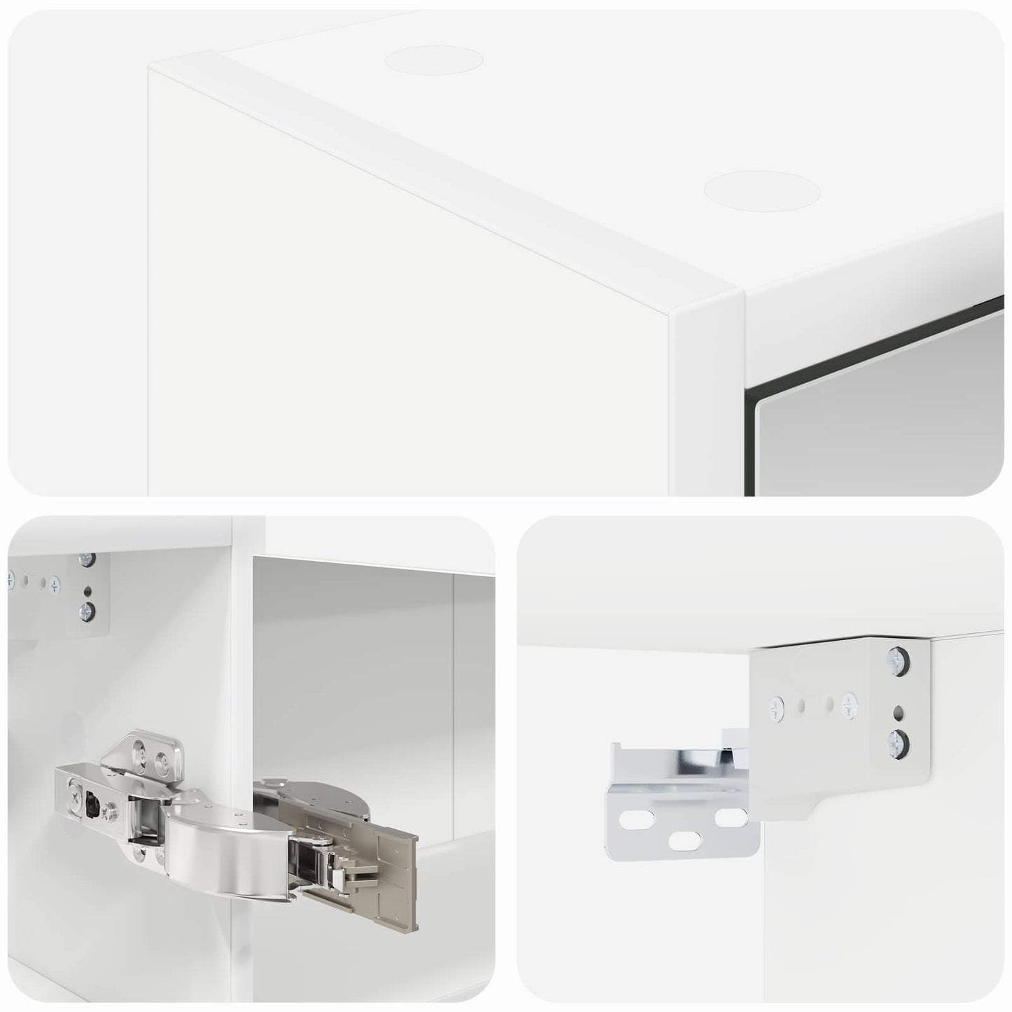 Bathroom Mirror Cabinet White 43 x 16 x 62.5 cm Engineered wood