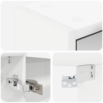 Bathroom Mirror Cabinet White 43 x 16 x 62.5 cm Engineered wood