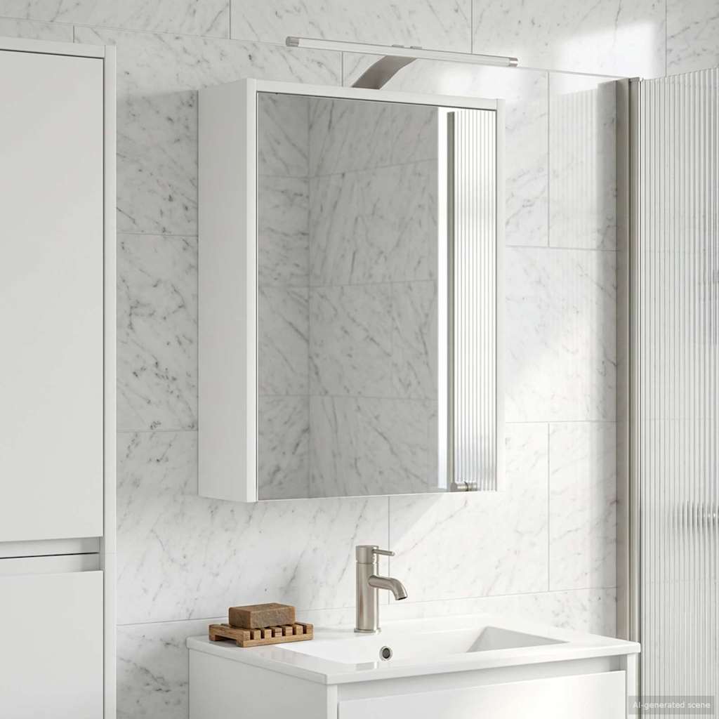 Bathroom Mirror Cabinet White 43 x 16 x 62.5 cm Engineered wood