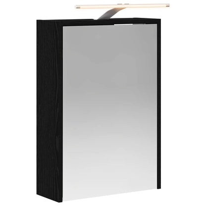 Bathroom Mirror Cabinet Black Oak 43 x 16 x 62.5 cm
