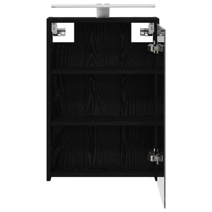 Bathroom Mirror Cabinet Black Oak 43 x 16 x 62.5 cm