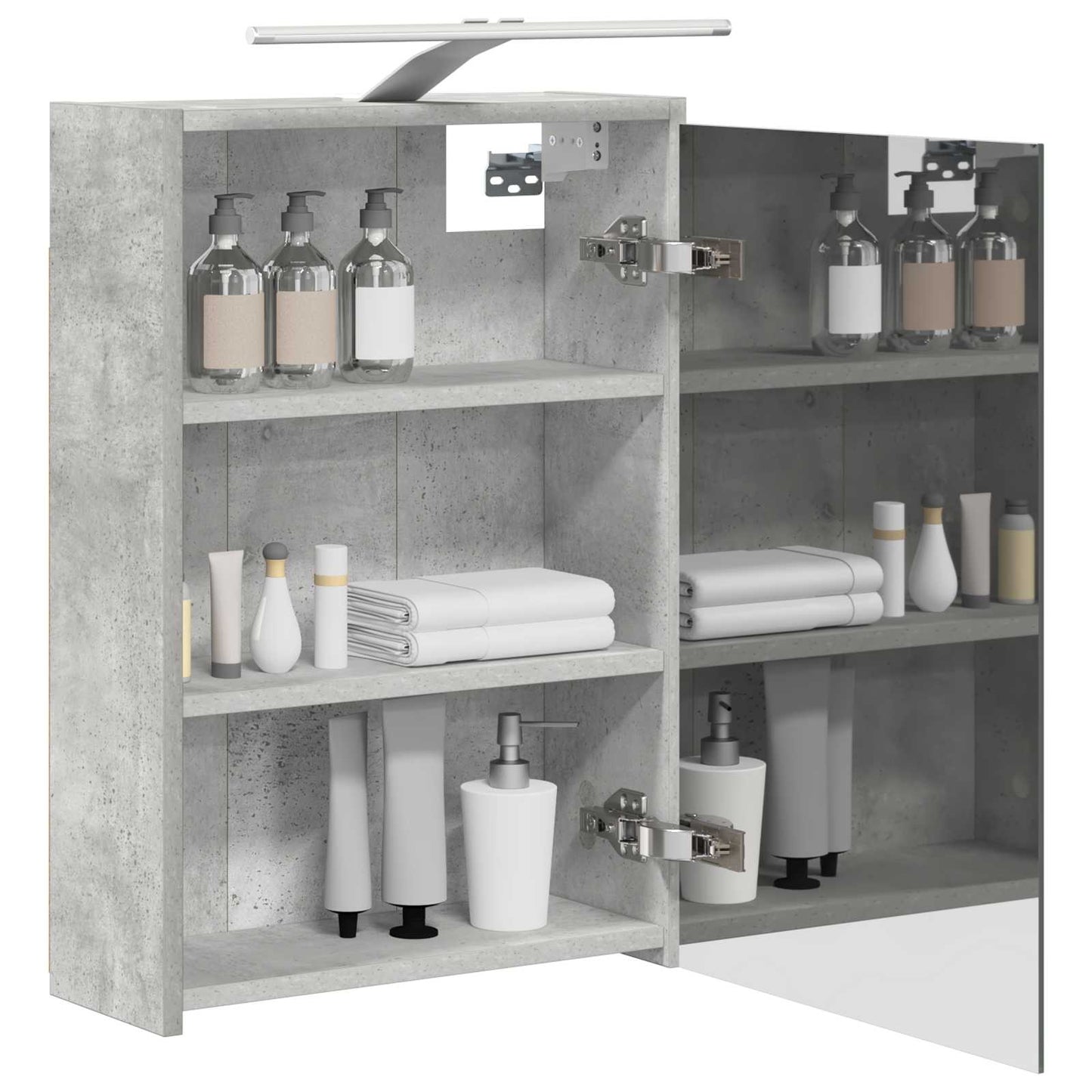 Bathroom Mirror Cabinet Concrete Grey 43 x 16 x 62.5 cm
